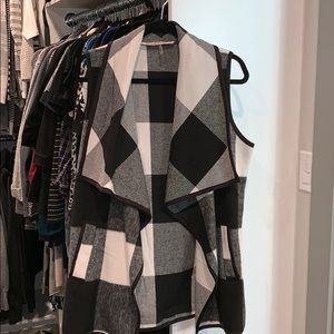 Drapey Buffalo Check Vest